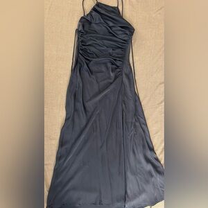 Prom style dress, ASTR Size M, pewter/blue
